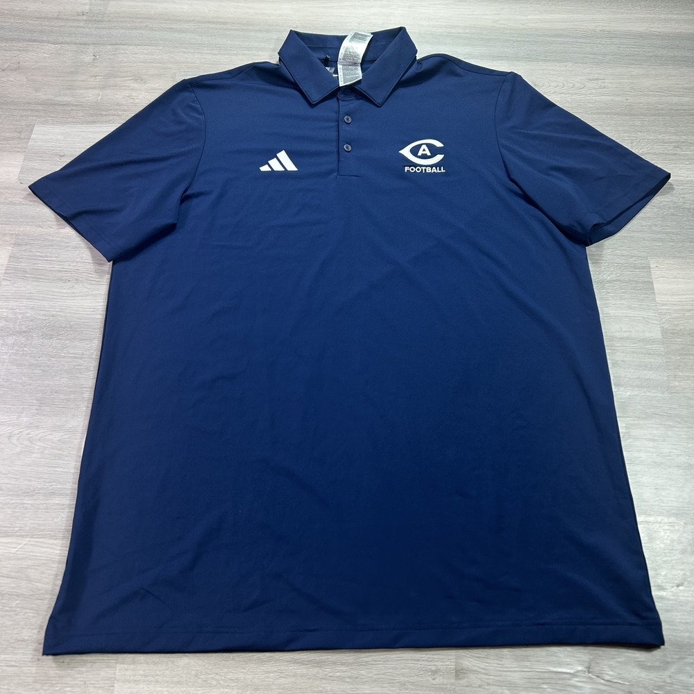 NWOT UC Davis Aggies Polo Shirt Mens XL Blue Adidas Player Issued Top Training